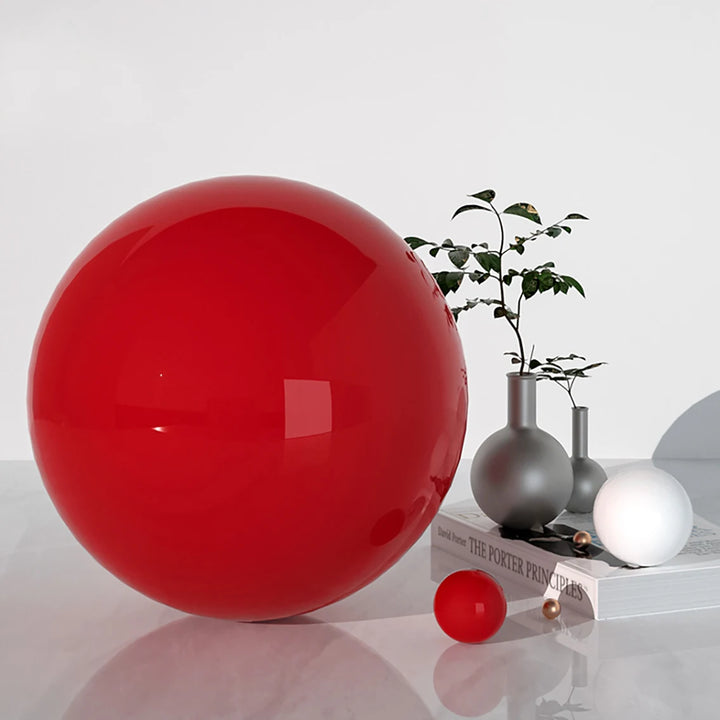 1-3Pcs 304 Stainless Steel Red Hollow Ball Mirror Metal Ball