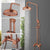 KEMAIDI Antique Copper Bathroom Shower Set Rainfall Bath Shower Systerm 3 Functions Mixer W/Hand Shower Faucet Bathtub Tap