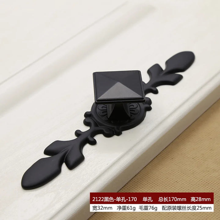 American Style Piano Black Hardware Cabinet Knob Handle European Style Garden Cabinet handle  Cabinet Knob Door Pull