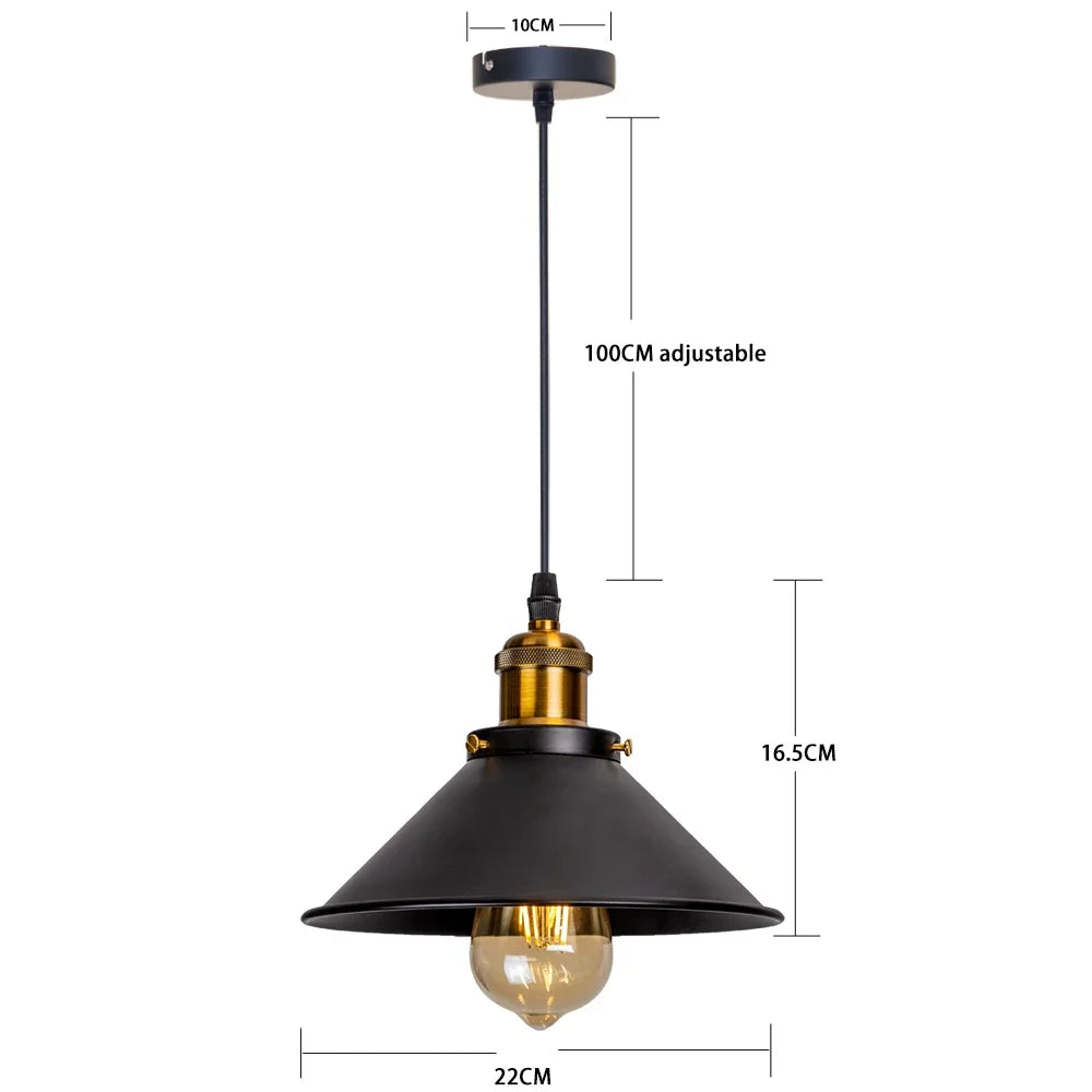 Vintage LED Iron Lampshade Retro Chandeliers Russia Pendant Lights