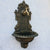 Antique Gold Cast Iron Wall Mounted Hand Sink Farm House Home Garden Decor Heavy Metal Wash Stand