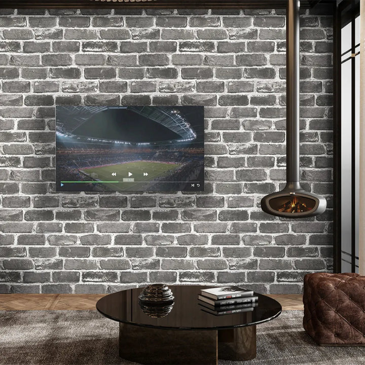 Self sticking PVC retro nostalgic imitation brick texture brown red brick self-adhesive wallpaper for home decoration vinyl film