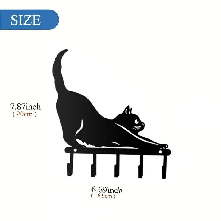 Charming Cat Family Garden Stakes – Decorative Cute Cat Silhouette,