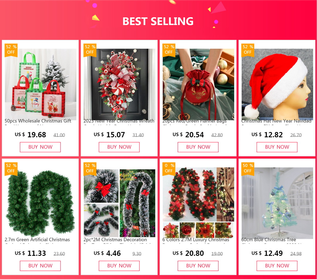2.7M Luxury Christmas Decorations Garland Decoration Rattan with Lights