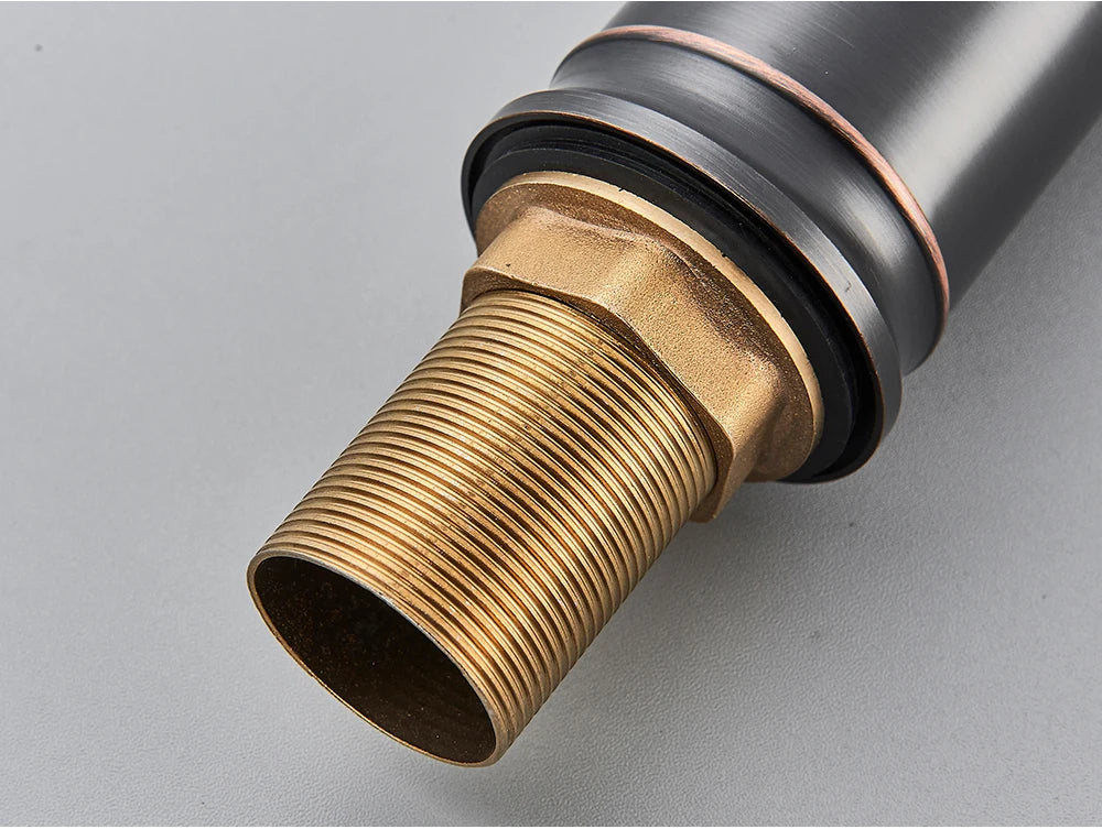 Antique Brass Basin Faucet Waterfall Bathroom Faucet Single Handle Basin Mixer Tap Deck Mounted One Hole Bronze Black Tap