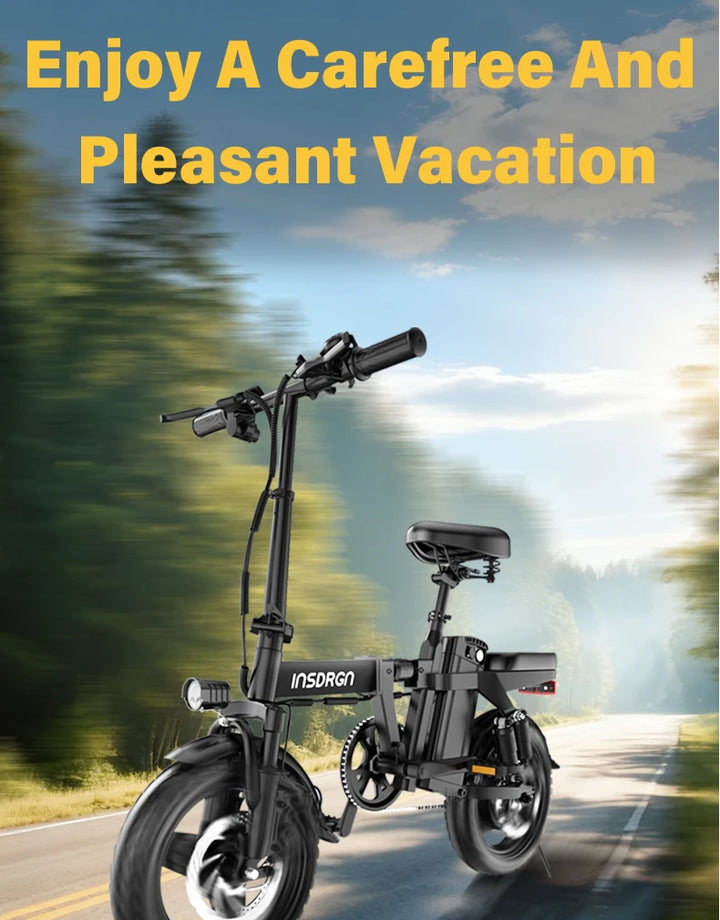 DEEPOWER A14 500W multi-link shock absorption system small electric bicycle, suitable for urban travel and outdoor activities