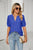 Womens Summer Tops V Neck Ruffle Sleeve Blouses Short Sleeve Casual Tops T-Shirts For Women