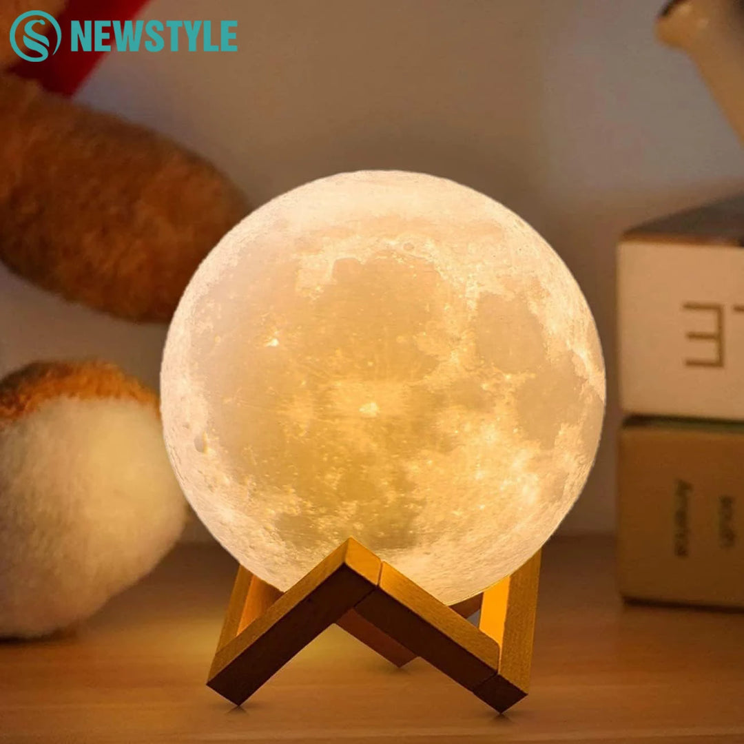 16 Colors LED Night Light For Kids 3D Printing Moon Light Remote Touch Control Moon Lamp