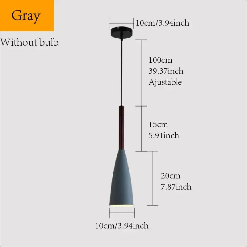 Nordic Style Simple Modern Single Head Three Head Home Black and White Gray Restaurant Lamp Bedroom Lamp Bar Small Chandelier