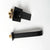 Matt Black & Chrome Brass Wall Mounted Basin Water Mixer Bathroom Quality Brass Single Handle Faucet Black Hot and Cold Tapware