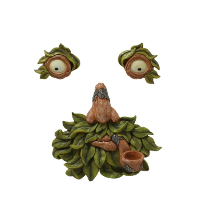 ‌Glowing Resin Tree Face Pipe - Magical Night Light for Outdoor Garden Decor‌