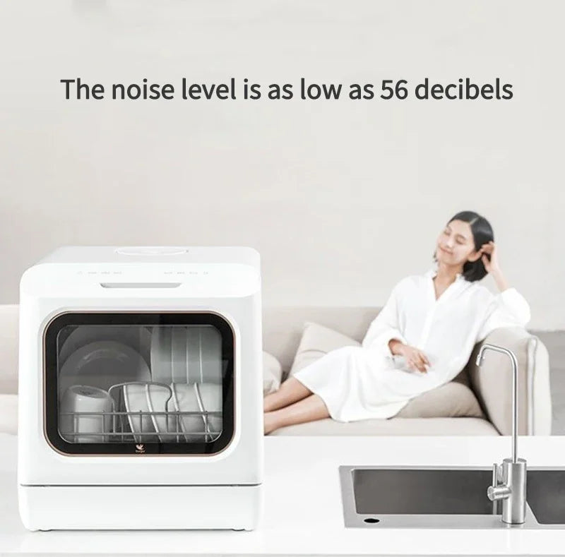 Table Dishwasher Automatic Intelligent Fruits And Vegetable Integrated Portable Dishwasher 220V 50Hz Without Installation 4 Sets