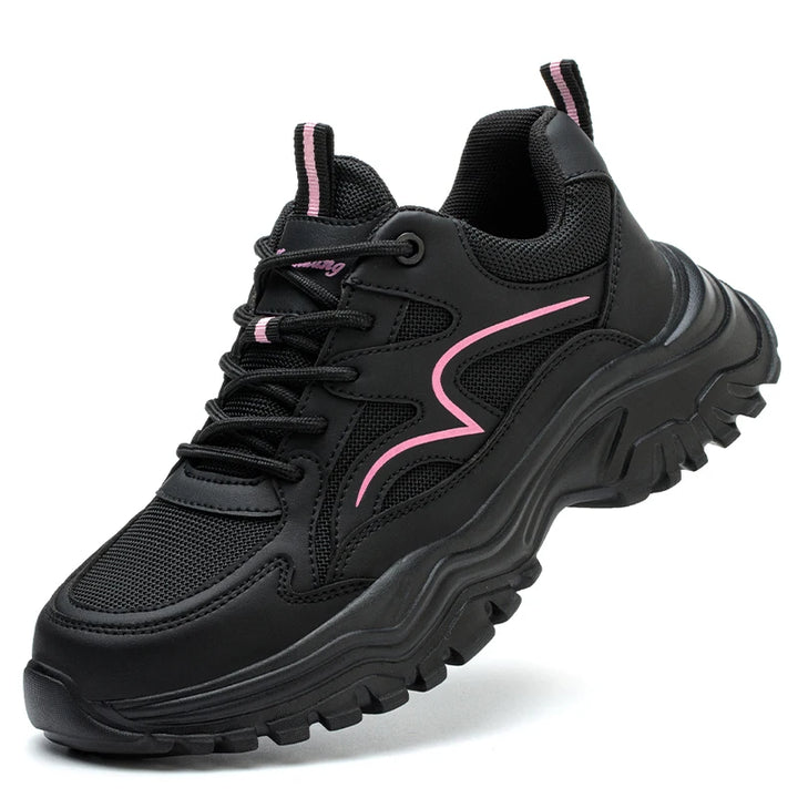 Safety Shoes Women Work Sneakers Structured Shoes Pneumatic-Proof Protective Shoes Work Boots Steel Toe Female Platform Shoes