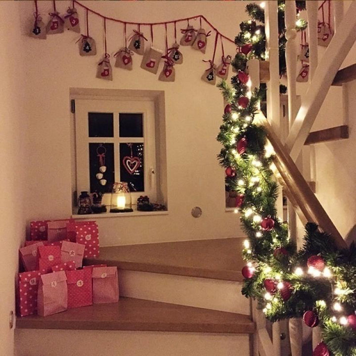 2.7M Luxury Christmas Decorations Garland Decoration Rattan with Lights