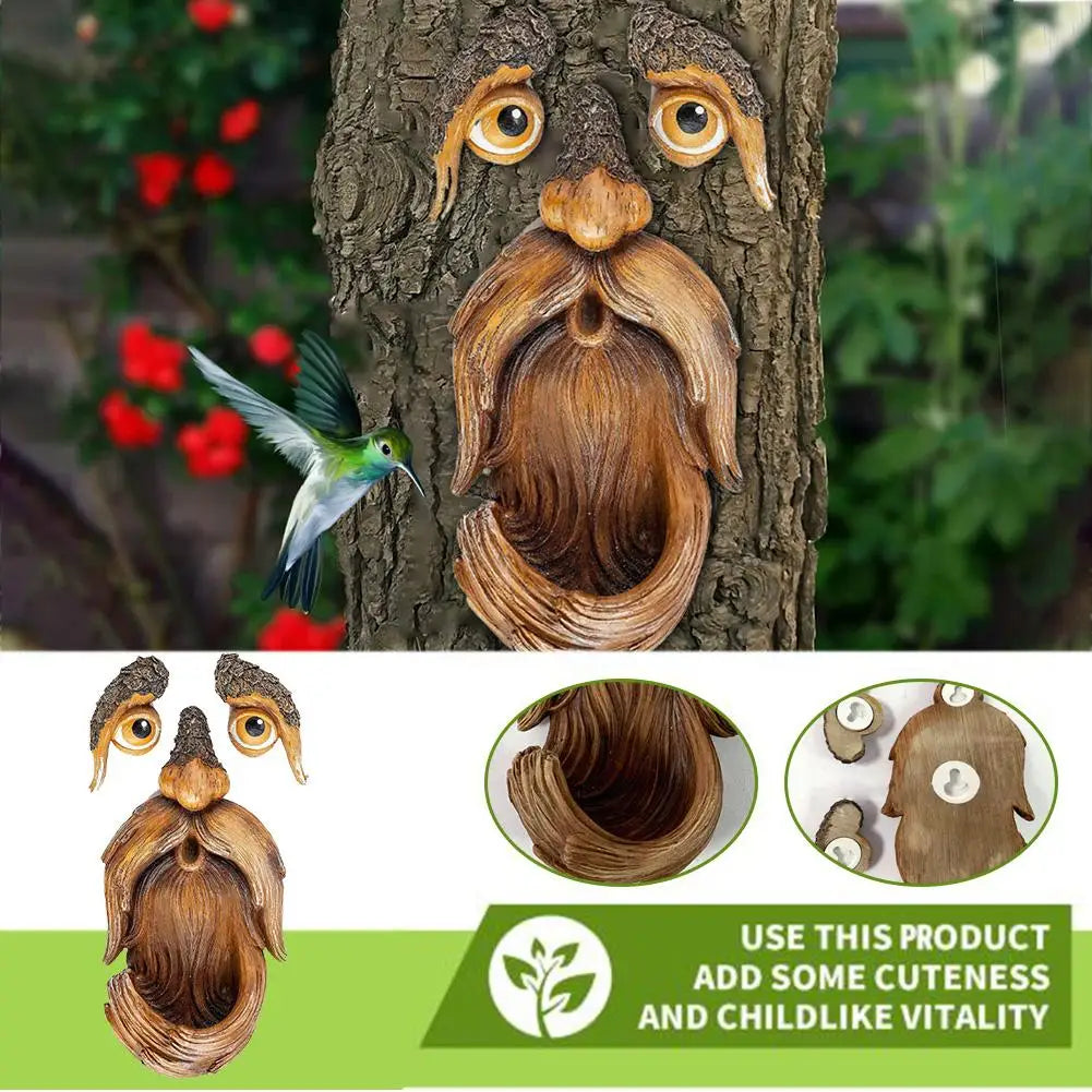 Tree Monster Bird Feeder Outdoor Courtyard Yard Garden  Whimsical Tree Hugger Sculpture