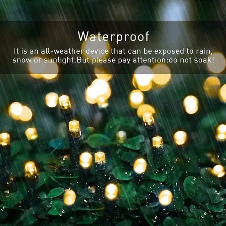Large Solar Panel Fast Charge Lamp Outdoor Solar String Fairy Light Waterproof Garland String Lights