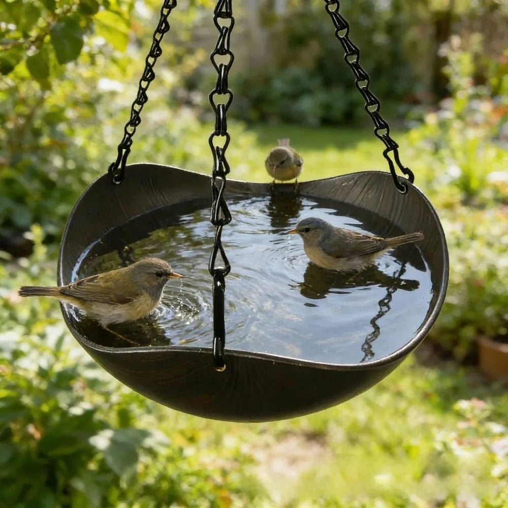 Double Layer Hanging Bird Feeder Feeding Tools Yard Decoration Bird Bath Bowl Bowl-shaped Plastic Hummingbird Water Drinker