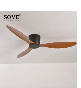 SOVE Low Floor Modern Ceiling Fans Without Light DC 30W Ceiling Fan With Remote Control Home Simple Ceiling Fan No Lights 220V