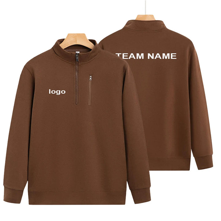 customized LOGO New Men's Sweatshirt Arm Zipper Men's Pocket Zipper Long Sleeve Casual Sports Shirt LS-GT2519