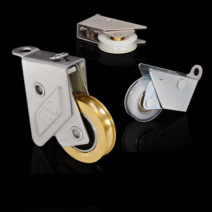 2Pc Aluminum Alloy Window Pulley Sliding Door Roller Window Track Roller Shower Door Wheels Cabinet Pulleys Furniture Hardware