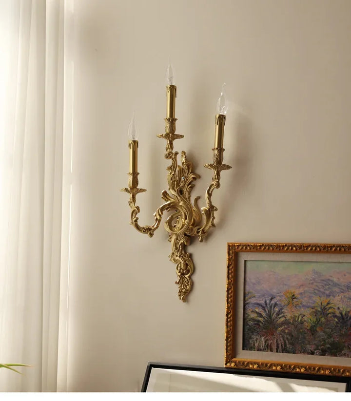Nordic Copper Wall Lamps Living Dining Room Bedroom Bedsides Lights Corridor Retro Loft Villa Home Decor