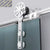 Side Hung SUS304 Barn Glass Door Hardware Kit Track Hanger Guide Derailment Safety Stopper