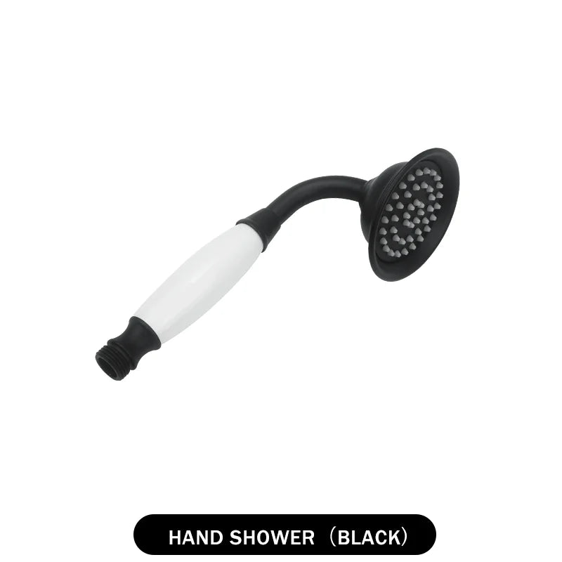 Brass Golden Rainfall Shower Head Rose Gold Handheld Shower Bathroom