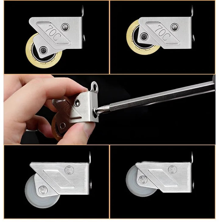 2Pc Aluminum Alloy Window Pulley Sliding Door Roller Window Track Roller Shower Door Wheels Cabinet Pulleys Furniture Hardware