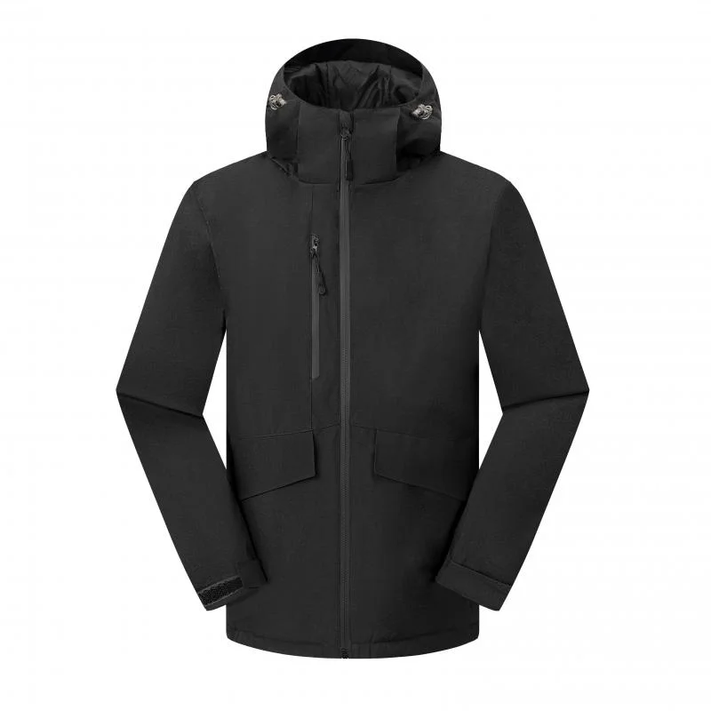 Winter Jacket Custom Logo Thick Velvet Warm Coat Men Women Windproof Hooded Outdoor Casual Mountaineering Overcoat ELIKE