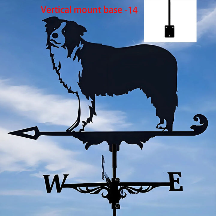 Weather Vane Metal Weathervanes Wind Direction Indicators, Metal Wind Vanes Signs for Roof Mount, Farmhouse Courtyard Decoration