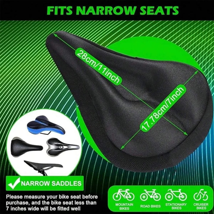 1PC Bike Seat Cushion Gel Padded Soft Cover for Men Women Comfortable Bicycle Saddle Pad Outdoor Cycling Accessory