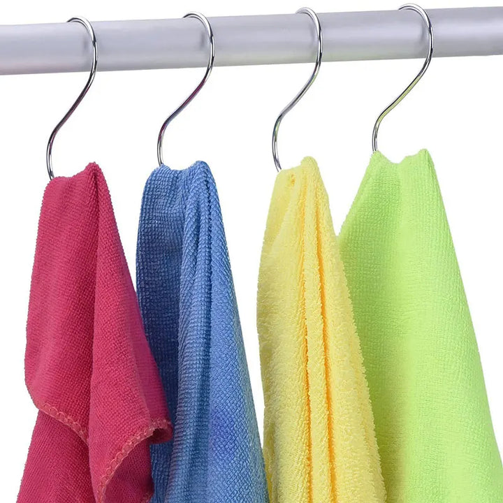 5/10Pcs Stainless Steel S-Shape Hook Multi-function Railing Hanger Clasp Holder Bedroom Kitchen Bathroom Hanging Storage Tools