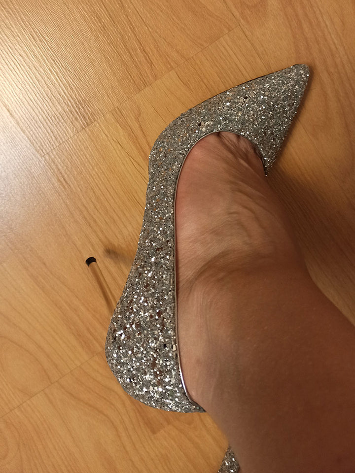 Women 7cm 9.5cm High Heels Bling Pumps Sparkly Heels