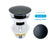 Bathroom Push Down Pop-Up Drain Sink Waste Stopper Valve Chrome Body with Color Lid Washbasin Water Head Deodorization Stopper