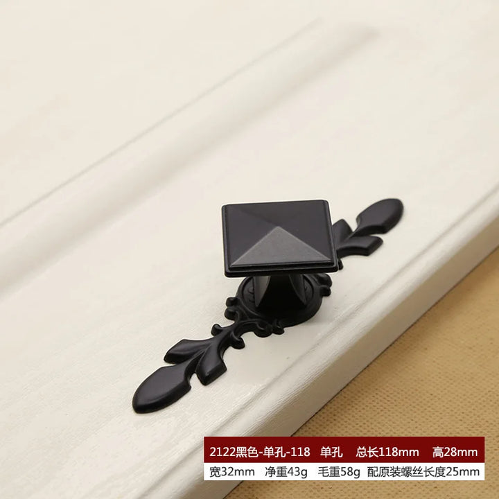 American Style Piano Black Hardware Cabinet Knob Handle European Style Garden Cabinet handle  Cabinet Knob Door Pull