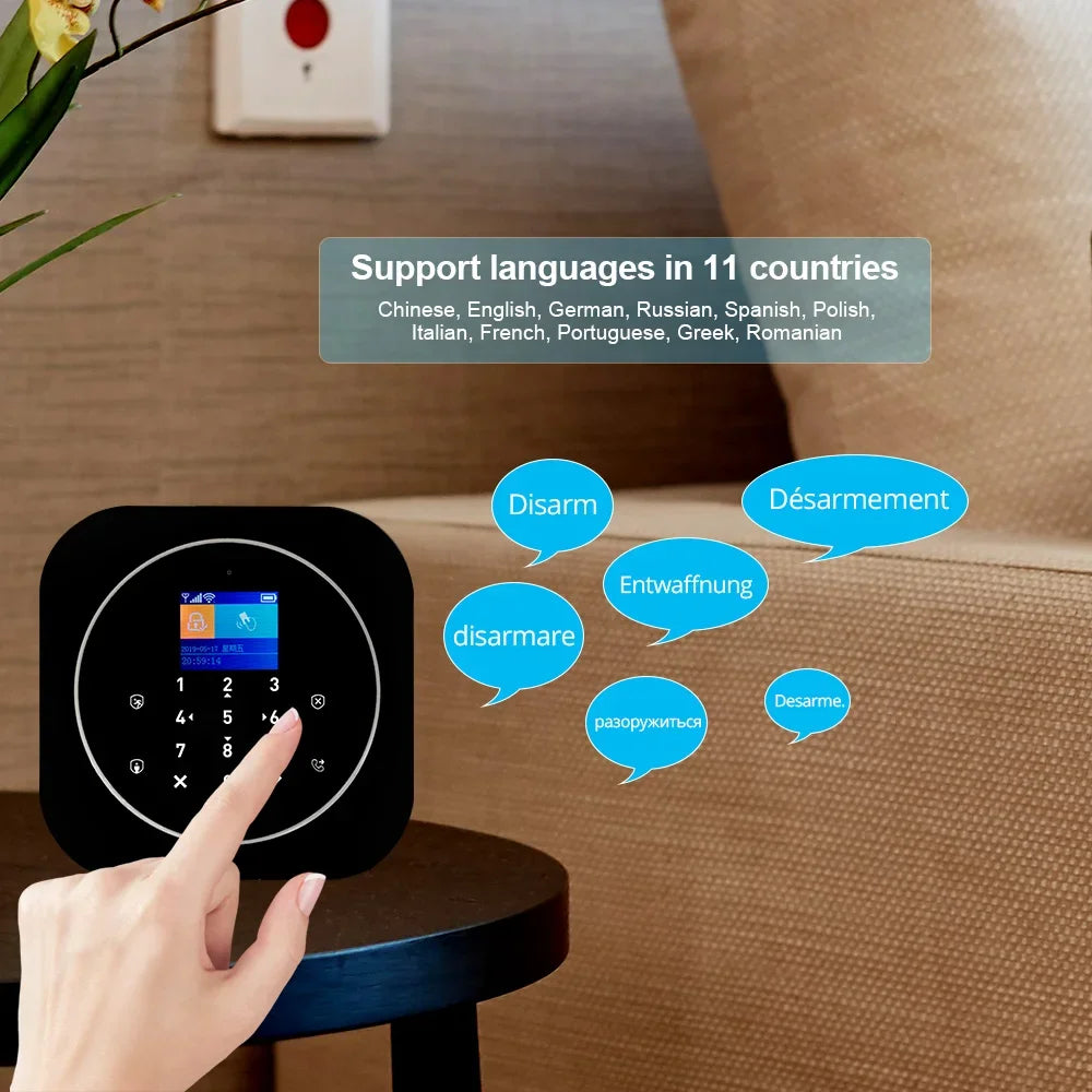 KERUI Tuya Smart Home Alarm System Kit G12 WiFi 2G GSM Home Security System with Door / Motion Sensor Smart Life Remote Control