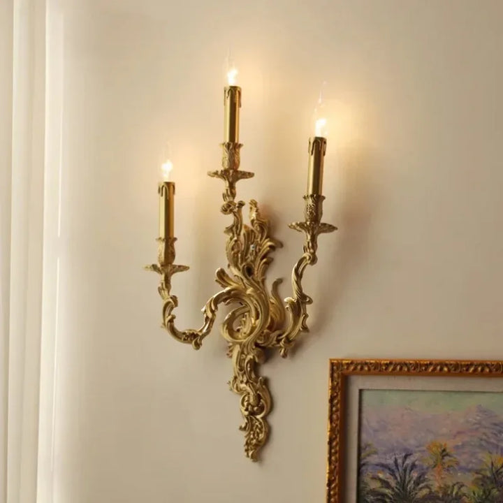 Nordic Copper Wall Lamps Living Dining Room Bedroom Bedsides Lights Corridor Retro Loft Villa Home Decor