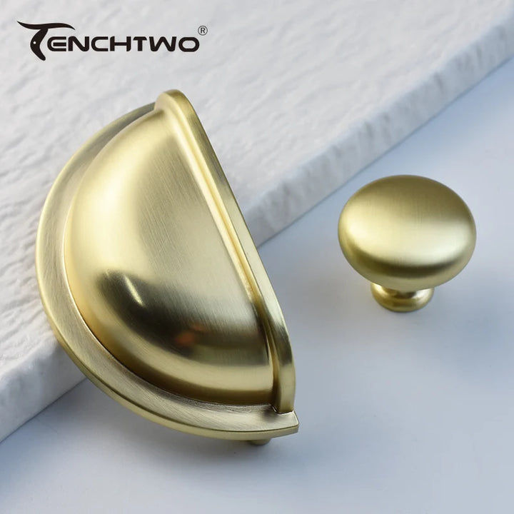 TENCHTWO Retro Kitchen Furniture Handle Black Silver Shell Drawer Door Knobs Wardrobe Cupboard Closet Shoe Cabinet Knob And Pull
