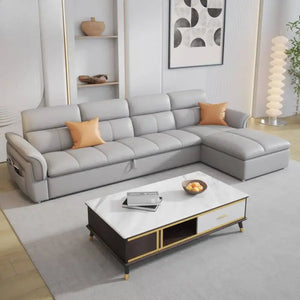 Cozy Genuine Leather Sofa Modern Designer Electric Reclining Lounge Sofa