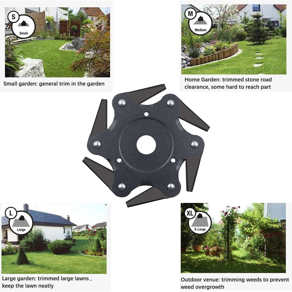 Universal Grass Trimmer with 6 Teeth Steel Head Trimmer Easy Cutting for Brush Cutter Garden Repair Weeding Garden Tools Drop