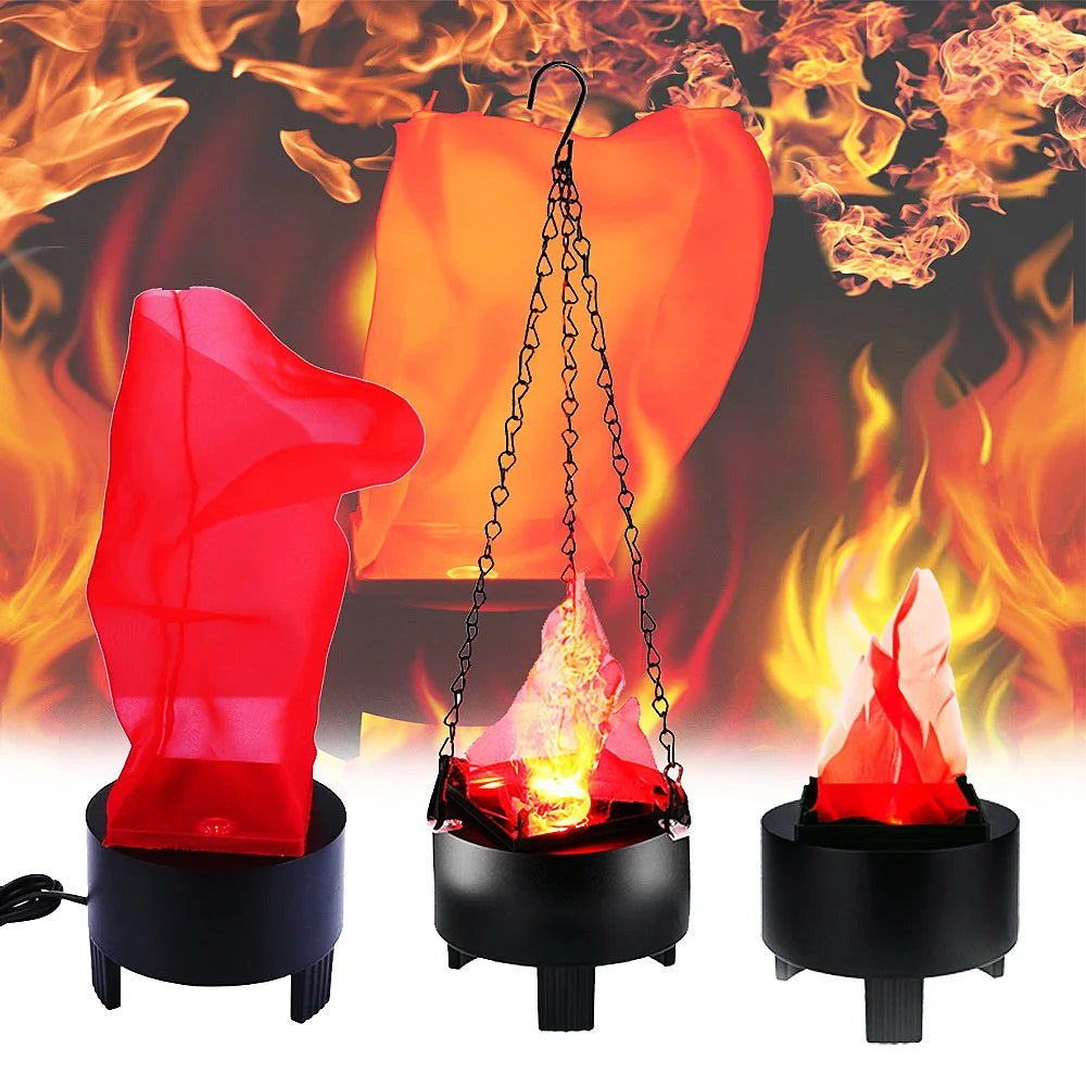 Led Fake Flame Lamp Mini 3D Flickering Fire Flame Light Electronic Night Light EU/US/UK/AU Plug  Indoor Decoration for Halloween