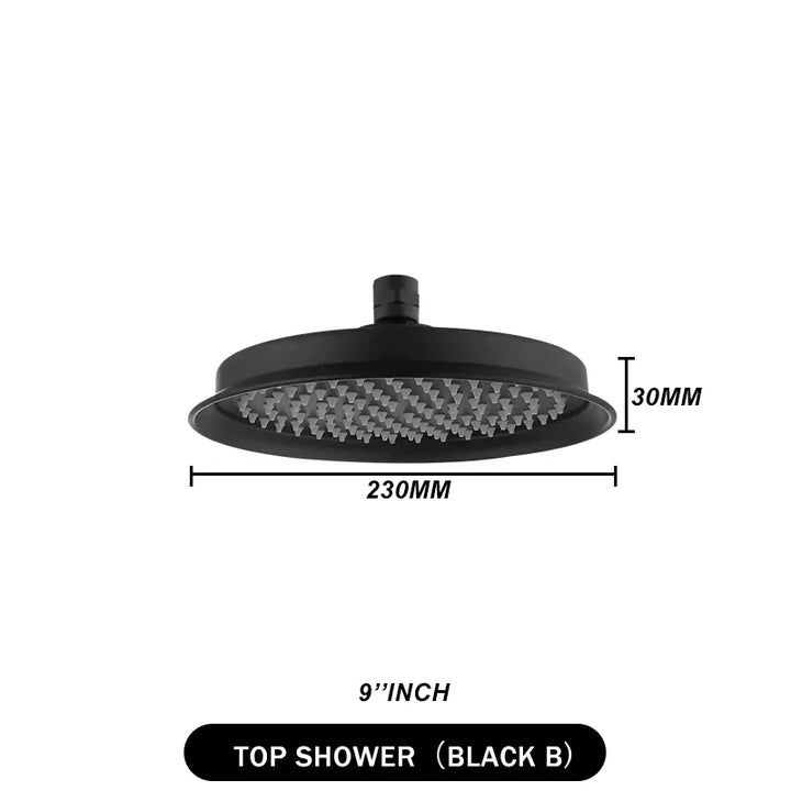 Brass Golden Rainfall Shower Head Rose Gold Handheld Shower Bathroom