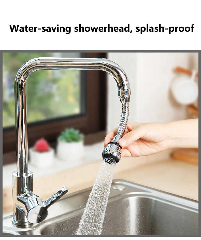 360° Rotating Kitchen Faucet Pressurized Anti-Splash Extended Filter Foam Universal Faucet Head Sprayer for Kitchen
