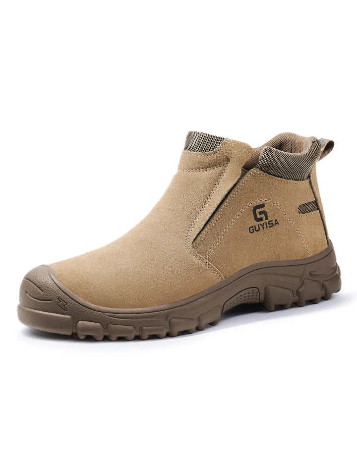 Men's work shoes with anti-crush, anti-puncture and anti-scald rubber soles for all seasons