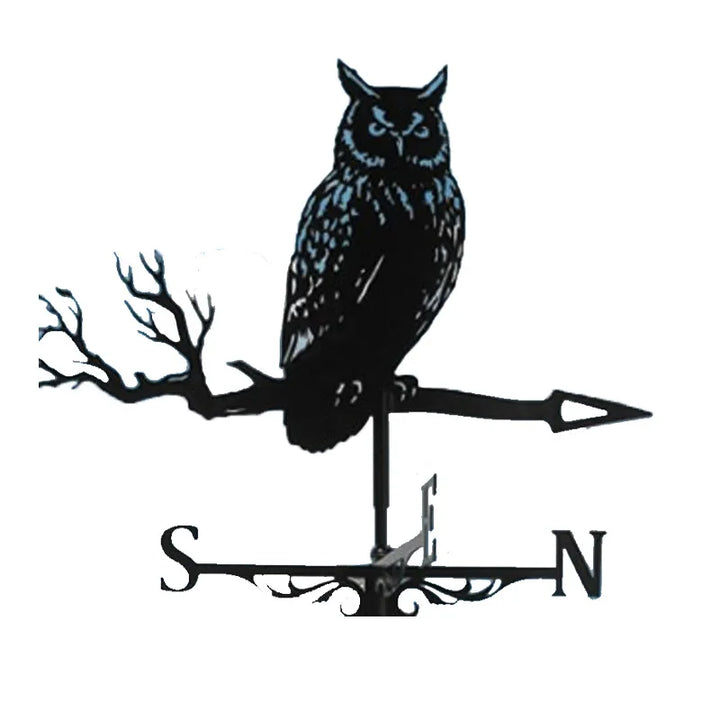 Witch Flying Dragon Iron Weather Vane Decor Stainless Steel Metal Handicraft Decor Garden Weathercock Wind Direction Indicator