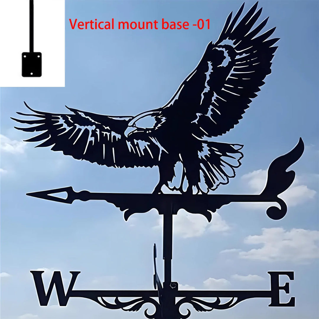 Weather Vane Metal Weathervanes Wind Direction Indicators, Metal Wind Vanes Signs for Roof Mount, Farmhouse Courtyard Decoration