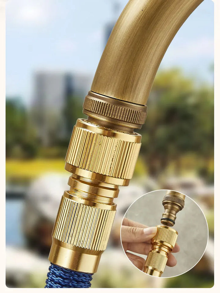 Outdoor Antifreeze Faucet Antique Brass Balcony Wash Basin Single Cooling Faucet Vanity 360°Swivel Rotate Spout Only Cold Tap