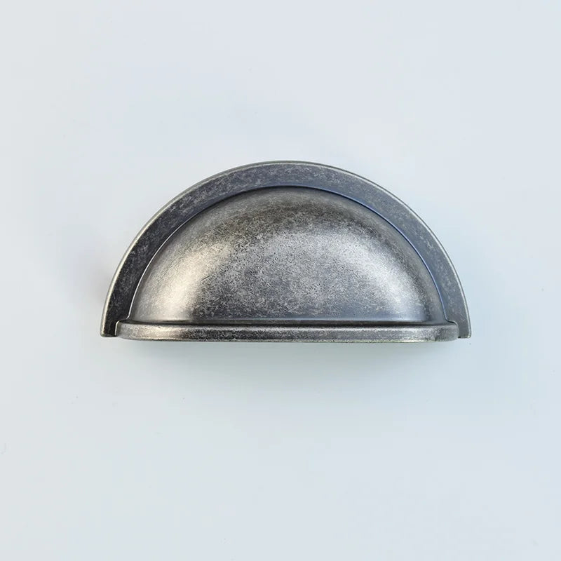TENCHTWO Retro Kitchen Furniture Handle Black Silver Shell Drawer Door Knobs Wardrobe Cupboard Closet Shoe Cabinet Knob And Pull