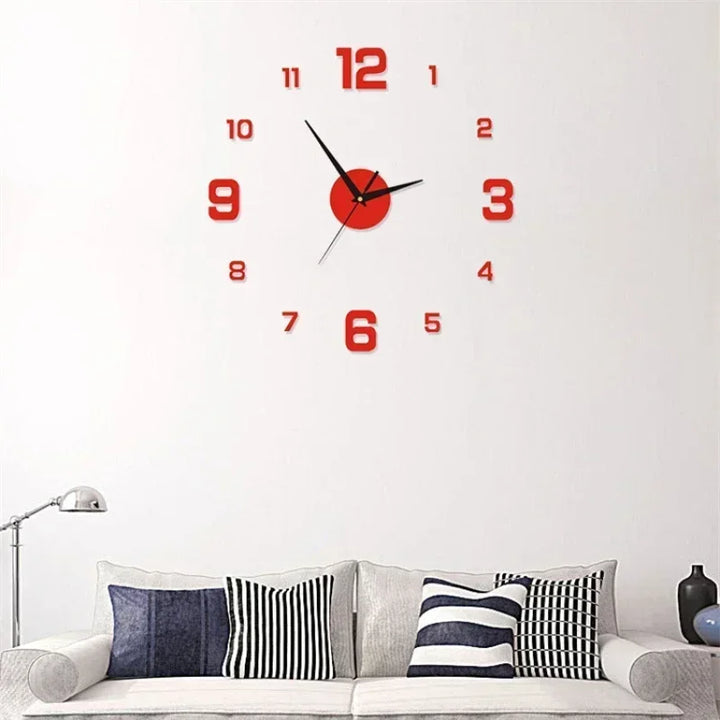 2024 Modern Design Wall Clock 3D DIY Quartz Clocks Fashion Watches Acrylic Mirror Stickers Living Room Home Decor