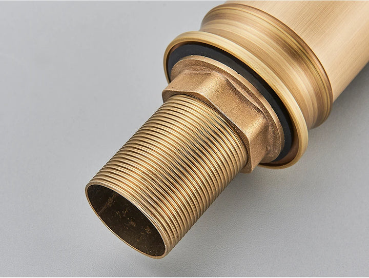 Antique Brass Basin Faucet Waterfall Bathroom Faucet Single Handle Basin Mixer Tap Deck Mounted One Hole Bronze Black Tap